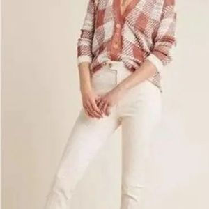 ANTHROPOLOGIE red pinstriped ankle